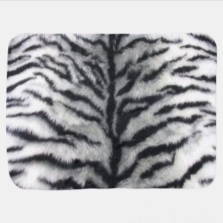 Black White Tiger Baby Blanket