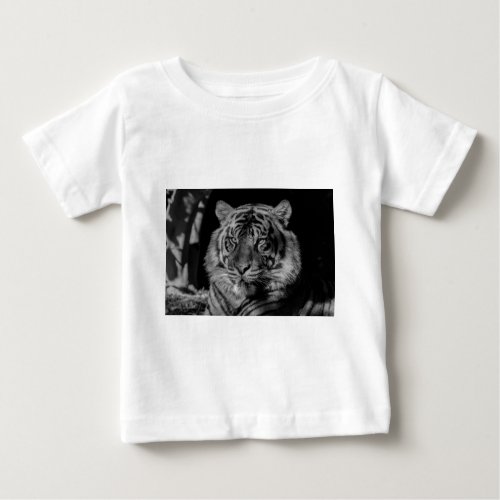 Black  White Tiger Baby T_Shirt