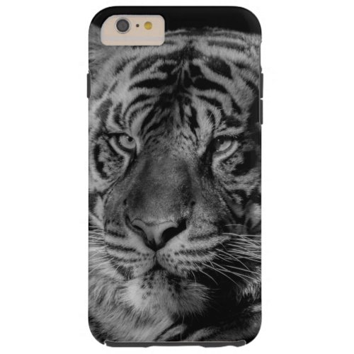 Black  White Tiger Tough iPhone 6 Plus Case