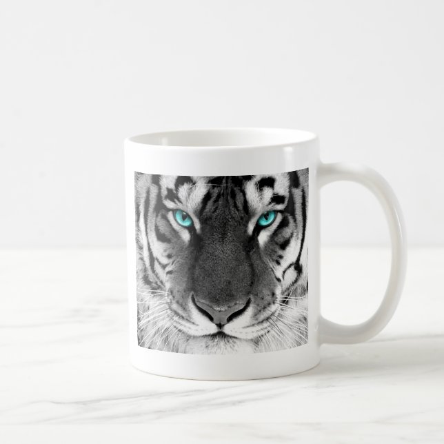 Black White Tiger Coffee Mug (Right)