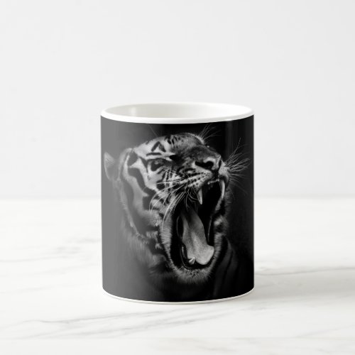 Black  White Tiger Eyes Inspirational Coffee Mug