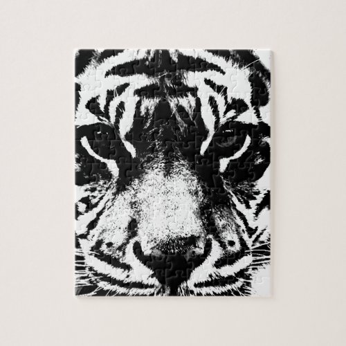 Black  White Tiger Jigsaw Puzzle