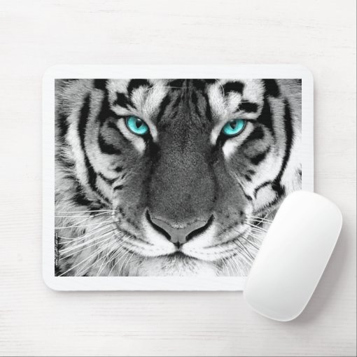 Black White Tiger Mouse Pad | Zazzle