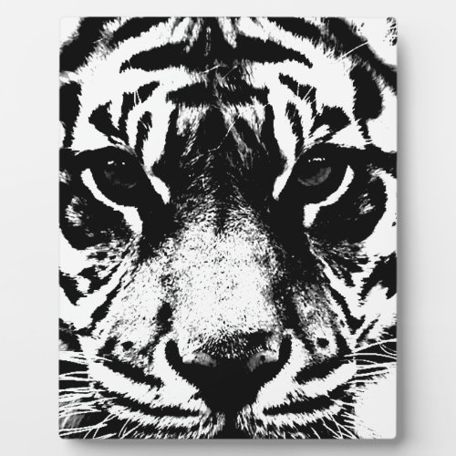 Black  White Tiger Plaque