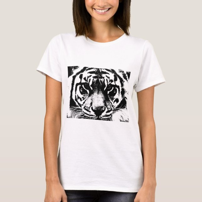 Black & White Tiger T-Shirt (Front)