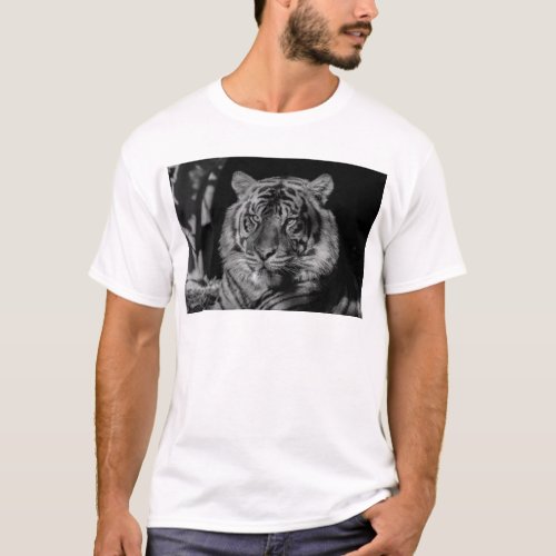 Black  White Tiger T_Shirt