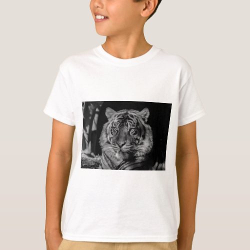 Black  White Tiger T_Shirt