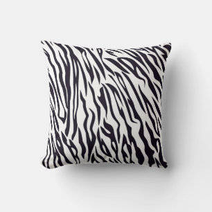 Black White Tiger Throw Pillow
