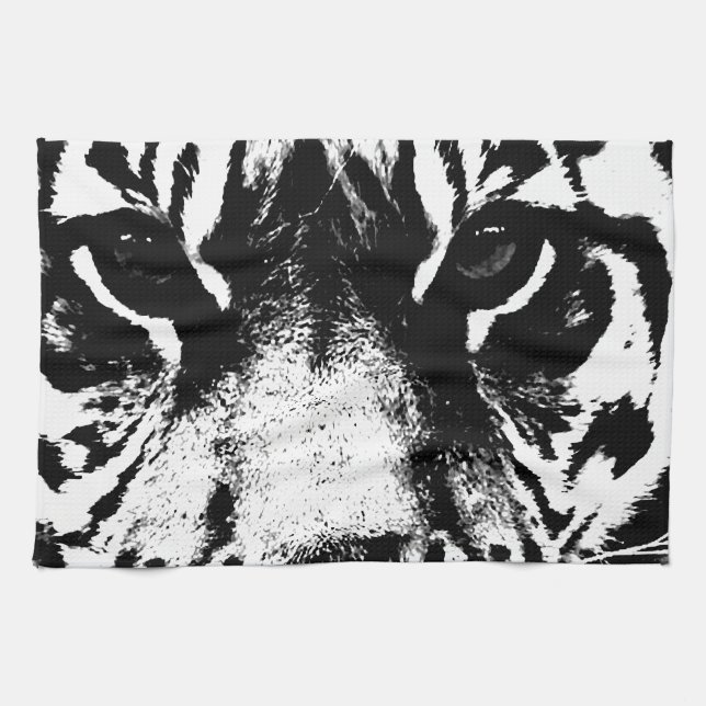 Black & White Tiger Towel (Horizontal)