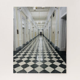 Black White Tile Hallway West Wing Jigsaw Puzzle