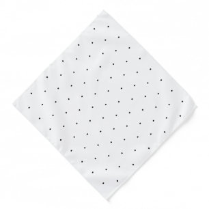 Black white tiny polka dots pattern bandana