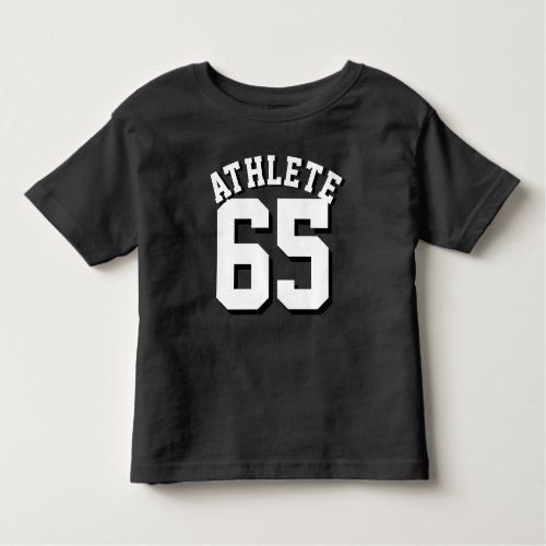 Black  White Toddler  Sports Jersey Design Toddler T_shirt