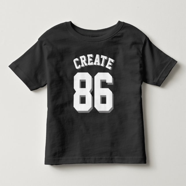Black & White Toddler | Sports Jersey T-shirt (Front)