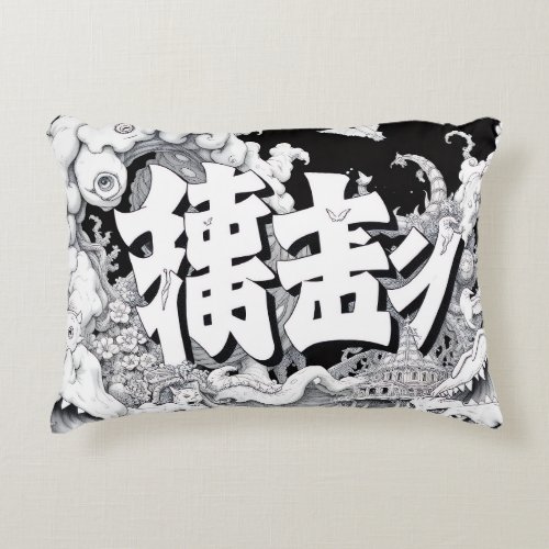 Black & White Tokyo Accent Pillow