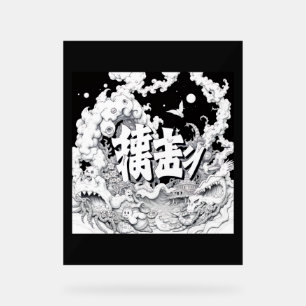 Black & White Tokyo Acrylic Sign