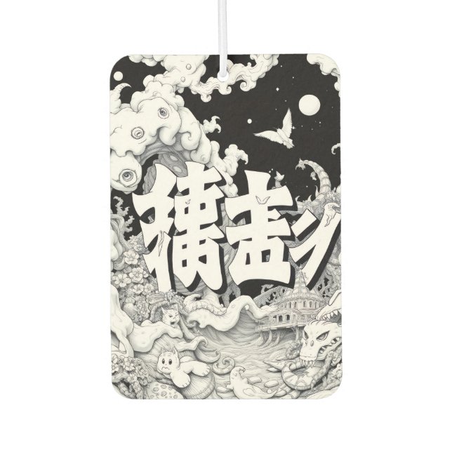 Black & White Tokyo Air Freshener (Front)
