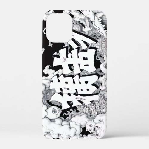 Black & White Tokyo iPhone 12 Mini Case
