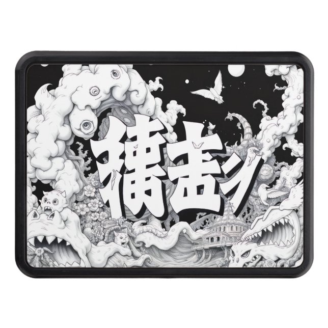 Black & White Tokyo Hitch Cover (Front)