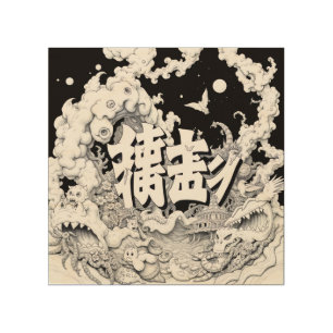 Black & White Tokyo Wood Wall Art