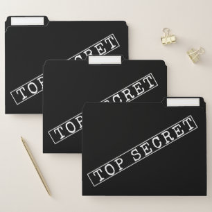 Black & White Top Secret File Folder