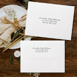 Black White Traditional Formal Wedding RSVP  Envelope<br><div class="desc">An envelope with your printed address for the Wedding RSVP cards.</div>