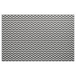 Black White Trendy Chevron Pattern Fabric