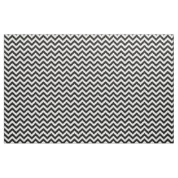 Black White Trendy Chevron Pattern Fabric