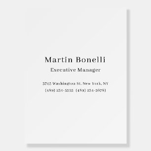 Black & White Trendy Minimal Plain Simple Foam Board