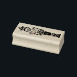 Black & White Trendy Nutcracker Christmas Rubber Stamp<br><div class="desc">Our Nutcracker Christmas Symphony Collection incorporates the modern elegance of black ink line-drawn nutcracker solider minimalist styling, This modern mix of elegance and abstract style, creates a bold and trendy Christmas collection. Personalize with your initial. All artwork contained in this black and white nutcracker abstract & trendy Christmas rubber stamp...</div>