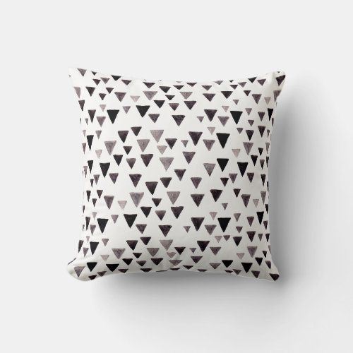 Black  White Triangle Pattern Pillow