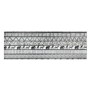 Black White Tribal African Pattern Name Tag
