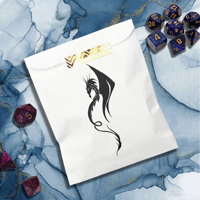 Black White Tribal Dragon Favor Bag (Creator Uploaded)
