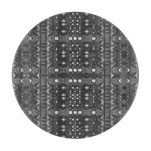 Black White Tribal Pattern Cutting Board
