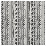 Black White Tribal stripe print Fabric