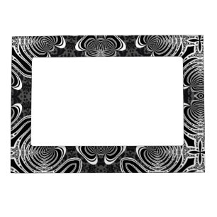 Black+White Tribalistic Pattern #3 Magnetic Frame