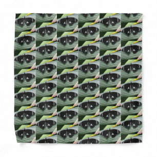 Black & White Tropical Butterfly Bandana