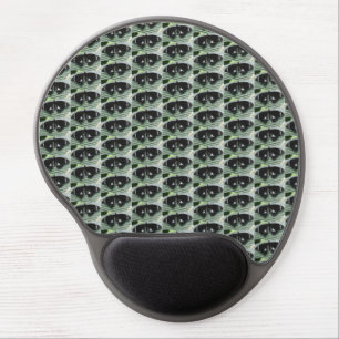 Black & White Tropical Butterfly Gel Mouse Pad