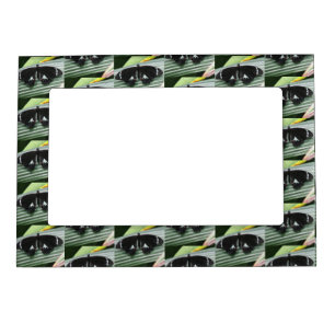 Black & White Tropical Butterfly Magnetic Frame
