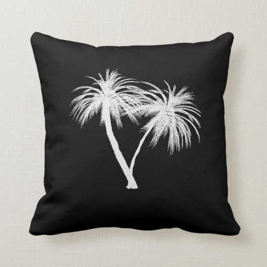 Picture of Black & White Tropical Palm Trees Modern Chic Throw Pillow | Zazzle.com