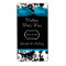 Black, White & Turquoise Damask Mini Wine Labels