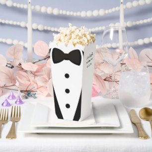 Black White Tuxedo Birthday Bachelorette Party Favor Boxes