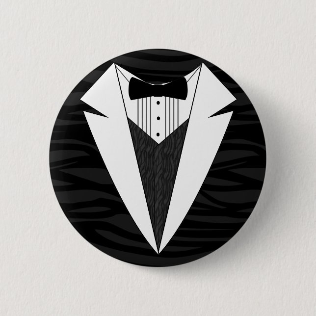 Black/White Tuxedo Button (Front)