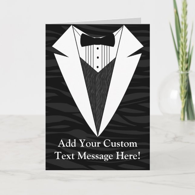 Black/White Tuxedo Card (Front)