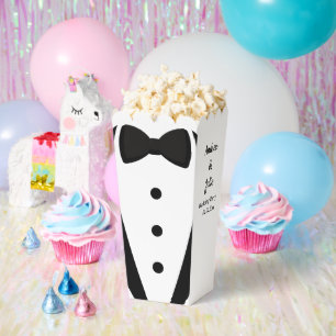 Black White Tuxedo Dress Wedding Engagement Party Favor Boxes