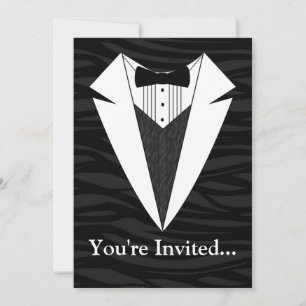 Black/White Tuxedo Invitation