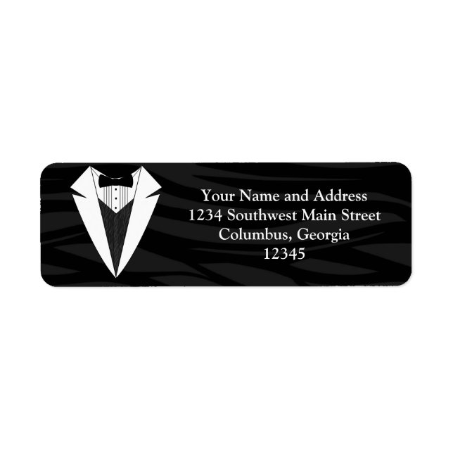 Black/White Tuxedo Label (Front)