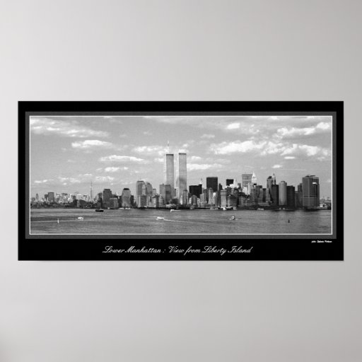 Black & White Twin Towers poster | Zazzle