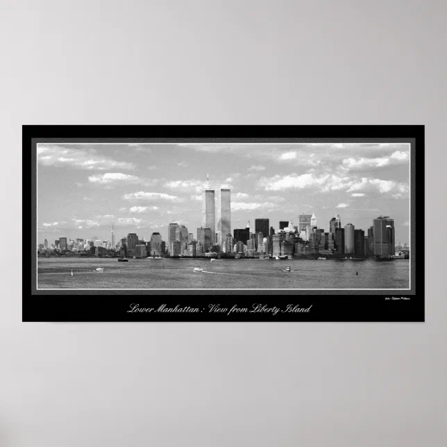 Black & White Twin Towers poster Zazzle