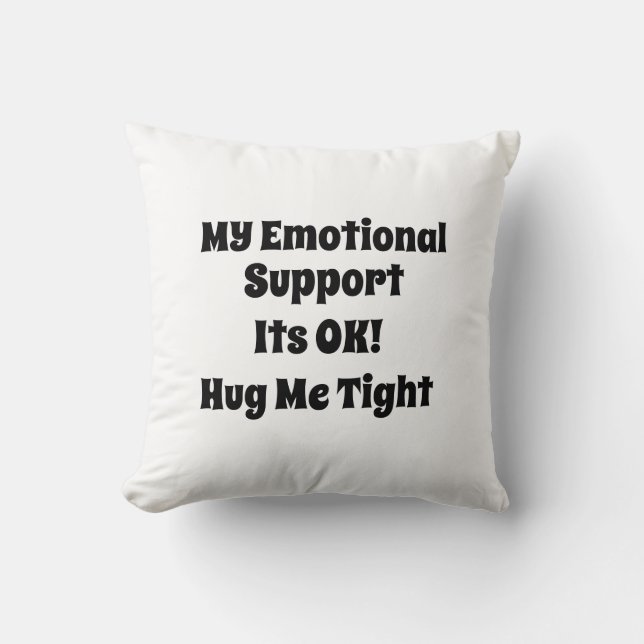 black white typography cute humor retro hug me  throw pillow (Front)