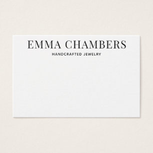 Black White Typography Earring Display Card